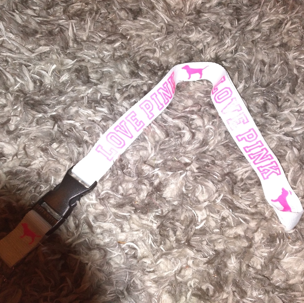 Pink lanyard
